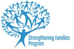 Strengthening families program logo, a free program offered at Switchpoint community resource center